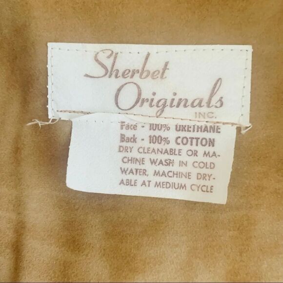 Vintage Sherbert Originals Suede Coat Dress with Tie Size Medium - Picture 7 of 13